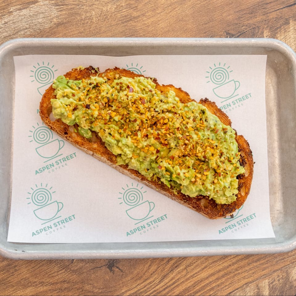 Seasoned avocado toast.